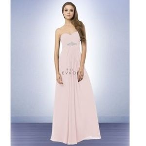 Blush Chiffon Bridesmaid Gown Size 4
